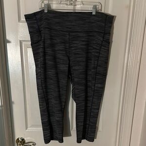 Black and Gray Striped 3X Tek Gear Leggings from Kohl’s